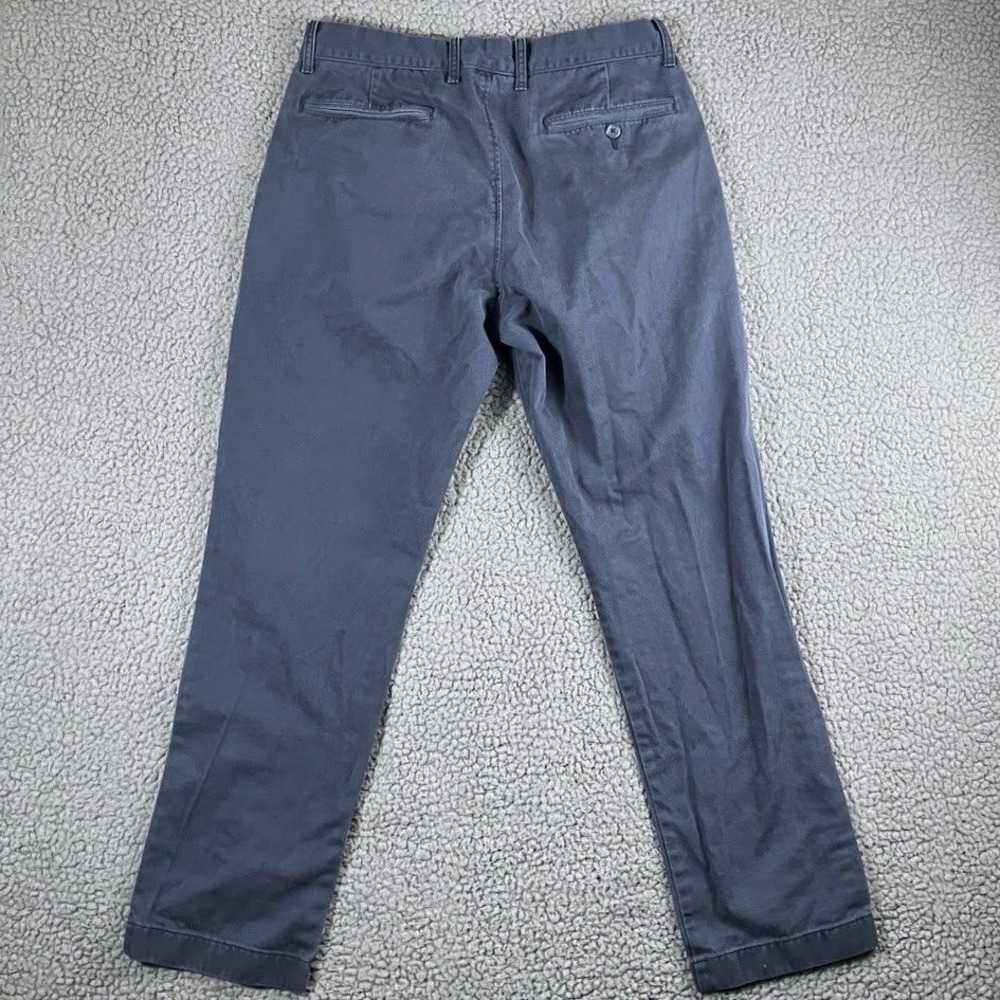 J.Crew Mens 31x30 Navy Blue 100% Cotton Straight‎ Leg Chino Pants - Picture 3 of 10